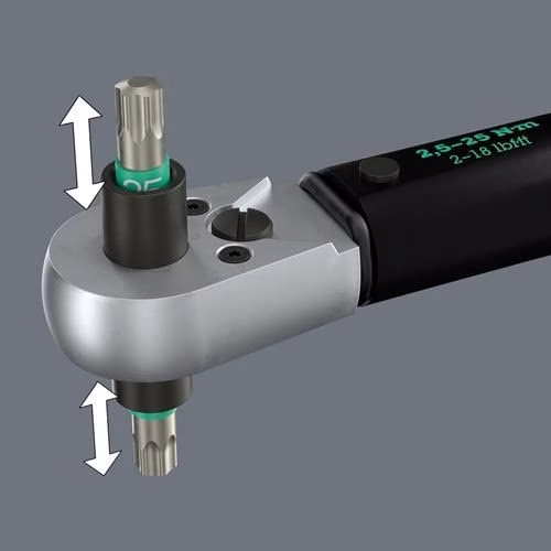 Chiave dinamometrica WERA Click-Torque Lock A 6 R/L da 1/4 di pollice, 2,5-25 Nm