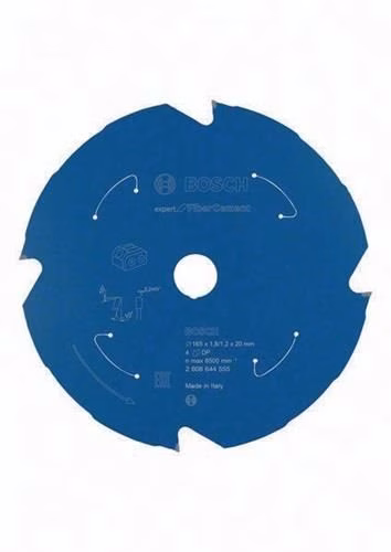 Kreissägeblatt Außendurchmesser 165 mm Zähne 4 TCG Bohrung 20 mm Schnittbreite 1,8 mm HM BOSCH von der Marke Bosch Kreissägeblatt Expert for Fibre Cement BOSCH aus der Kategorie Kreissägeblatt mit der Teilenummer 8000587017