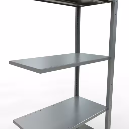 Anbauregal, Fachbodenregal Stecksystem MULTIplus150, 2000 x 750 x 400 mm (HxBxT), 5 Fachböden, Längenriegel, verzinkt mit der GTIN 4004514254580 Anbauregal, Fachbodenregal Stecksystem MULTIplus150, 2000 x 750 x 400 mm (HxBxT), 5 Fachböden, Längenriegel, verzinkt von Schulte Lagertechnik mit der Artikelnr. 12745-75-LR