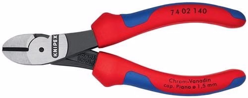 Kraftseitenschneider Länge 140mm poliert Form 0 Mehrkomponenten-Hüllen KNIPEX