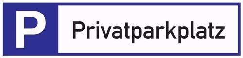 Parkplatzbeschilderung Privatparkplatz L460xB110mm Alu weiß/blau/schwarz aus der Kategorie Beschilderung, Schilder und Hinweiszeichen mit der Teilenummer 3000277695