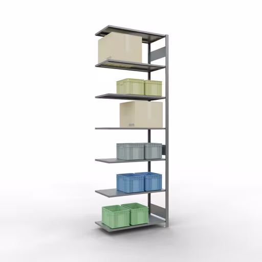 Zusatzbild des Artikels Anbauregal, Fachbodenregal Stecksystem MULTIplus150, 3000 x 1000 x 500 mm (HxBxT), 7 Fachböden, Längenriegel, verzinkt Zusatzbild des Artikels Anbauregal, Fachbodenregal Stecksystem MULTIplus150, 3000 x 1000 x 500 mm (HxBxT), 7 Fachböden, Längenriegel, verzinkt aus Anbauregal