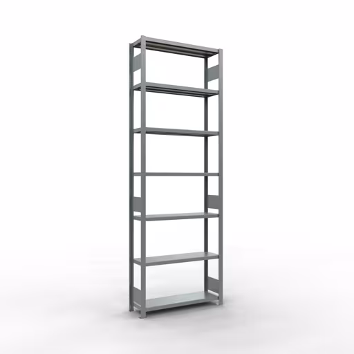 Grundregal, Fachbodenregal Stecksystem MULTIplus330, 3000 x 1000 x 300 mm (HxBxT), 7 Fachböden, Längenriegel, verzinkt von der Marke Schulte Lagertechnik Grundregal, Fachbodenregal Stecksystem MULTIplus330, 3000 x 1000 x 300 mm (HxBxT), 7 Fachböden, Längenriegel, verzinkt aus der Kategorie Grundregal mit der Artikelnummer 13932-LR