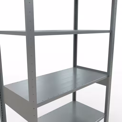 Zusatzbild des Artikels Grundregal, Fachbodenregal Stecksystem MULTIplus150, 2500 x 1000 x 500 mm (HxBxT), 6 Fachböden, Längenriegel, verzinkt aus Grundregal