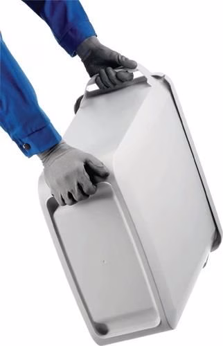Wertstoffsammler 60 l Höhe 600 mm x Breite 280 mm x Tiefe 590 mm grau ohne Deckel, l ebensmittelecht DURABLE
