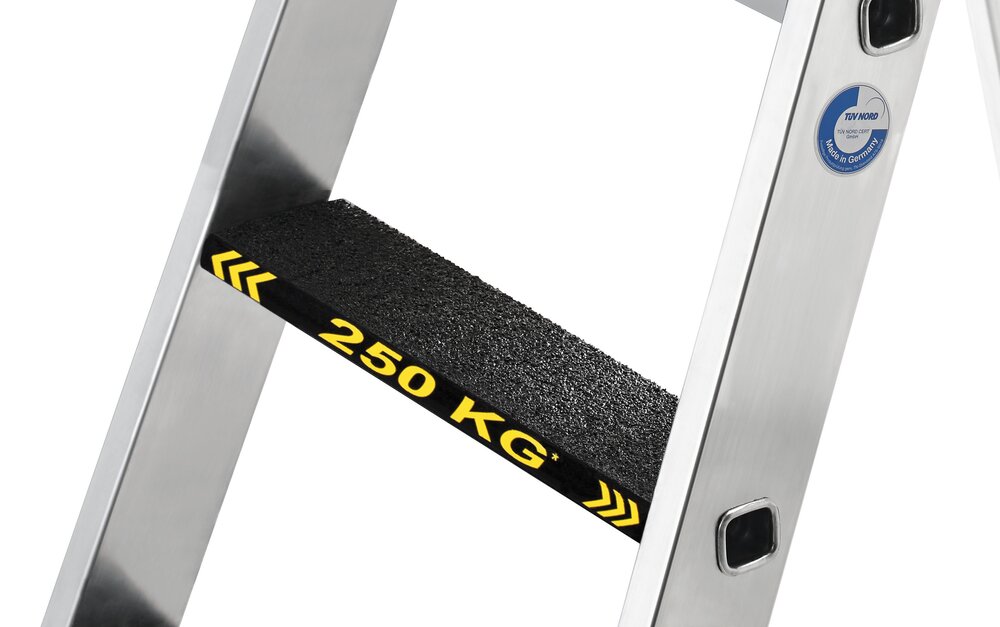 Produktbild Detailansicht 3815308 Munk Stufen-Stehleiter 250 kg beidseitig begehbar mit clip-step R13 2x3 Stufen