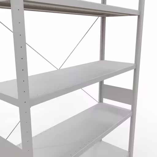 Stecksystem Grundregal 3000x1300x400 mm, Typ 250 kg, lichtgrau von Schulte Lagertechnik aus der Kategorie Stecksystem