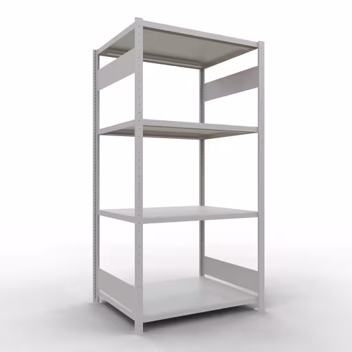 Abbildung Nr 11 des Artikels Grundregal, Fachbodenregal Stecksystem MULTIplus330, 2000 x 1000 x 800 mm (HxBxT), 5 Fachböden, Längenriegel, RAL 7035 lichtgrau aus der Produktgruppe Stecksystem von der Marke Schulte Lagertechnik