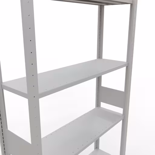 Produktbild Nr.14 des Artikels Grundregal, Fachbodenregal Stecksystem MULTIplus150, 3000 x 1000 x 300 mm (HxBxT), 7 Fachböden, Längenriegel, RAL 7035 lichtgrau aus der Produktreihe Stecksystem von der Marke Schulte Lagertechnik
