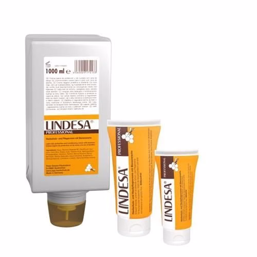 Huidbeschermende/verzorgende crème Lindesa Professional 50 ml trekt snel in zonder siliconen