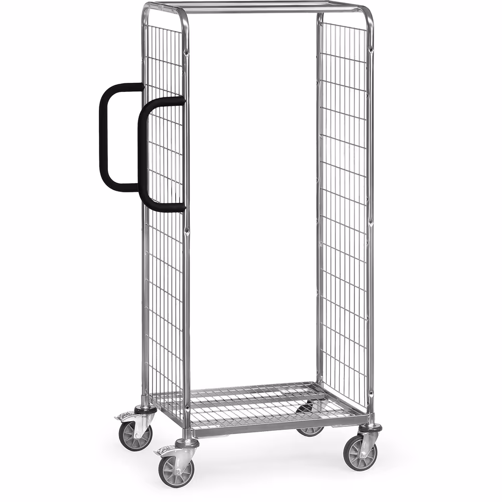 Kommissionierwagen 28200 Länge 650 mm, Breite 510 mm von der Marke Fetra Kommissionierwagen komplett galvanisch glanzverzinkt, Stirnwände aus Stahlrohr mit eingeschweißtem Drahtschweißgitter Typ Ladeflächenlänge: 650 mm aus der Kategorie Etagenwagen mit der Artikelnr. 28200