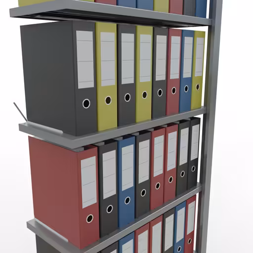 Anbauregal, Büro-Fachbodenregal Stecksystem MULTIplus85, 2300 x 750 x 300 mm (HxBxT), 7 Fachböden, Kreuzstrebe, verzinkt, ohne Anschlagleiste von Schulte Lagertechnik aus der Kategorie Büroregale
