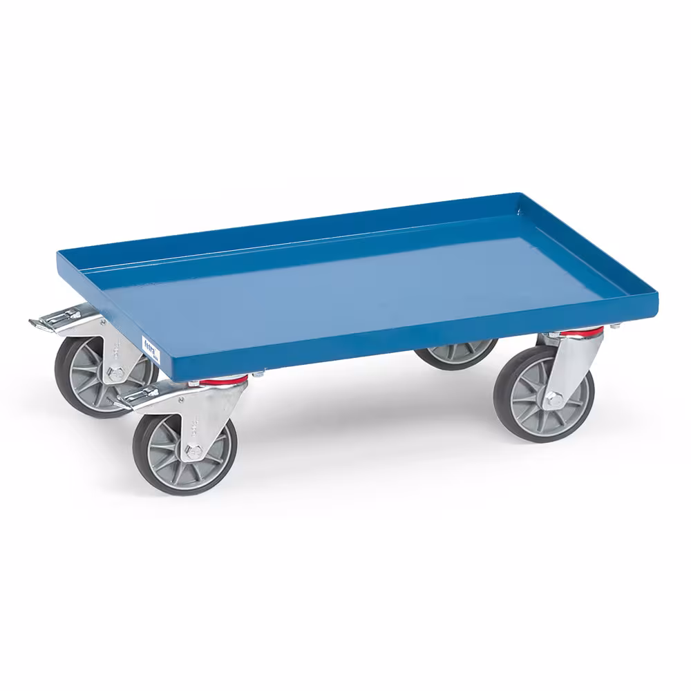 Eurokasten-Roller 13585 besonders geeignet für den Transport von durchbrochenen Kästen mit öligen oder feuchten Teilen von der Marke Fetra aus der Produktreihe Transportsysteme