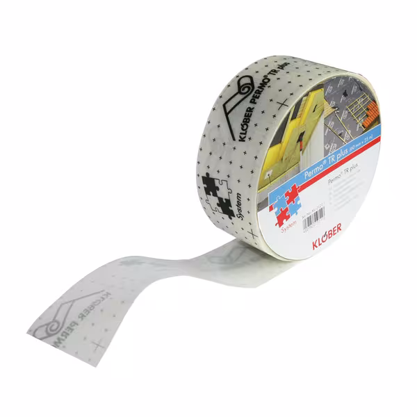 PERMO TR plus transparentes Klebeband, Breite 60mm, 25m Rolle aus der Kategorie Unterdeckbahnen & Dampfsperren mit der Artikelnummer KU0121-1