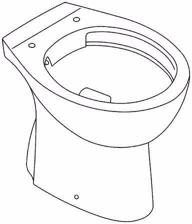 Technische Zeichnung 4069443 GROHE Stand-Tiefspül-WC Bau Keramik 39431 spülrandlos Abgang senkrecht alpinweiß