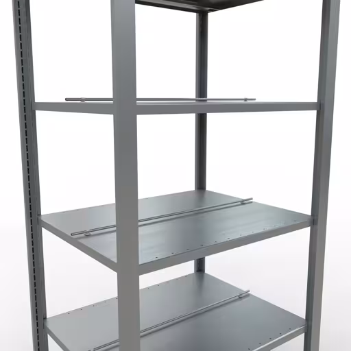 Abbildung Nr 17 des Artikels Grundregal, Büro-Fachbodenregal Stecksystem MULTIplus150, 2000 x 750 x 600 mm (HxBxT), 6 Fachböden, Längenriegel, verzinkt, mit Mittelanschlag aus der Produktgruppe Büroregale von der Marke Schulte Lagertechnik