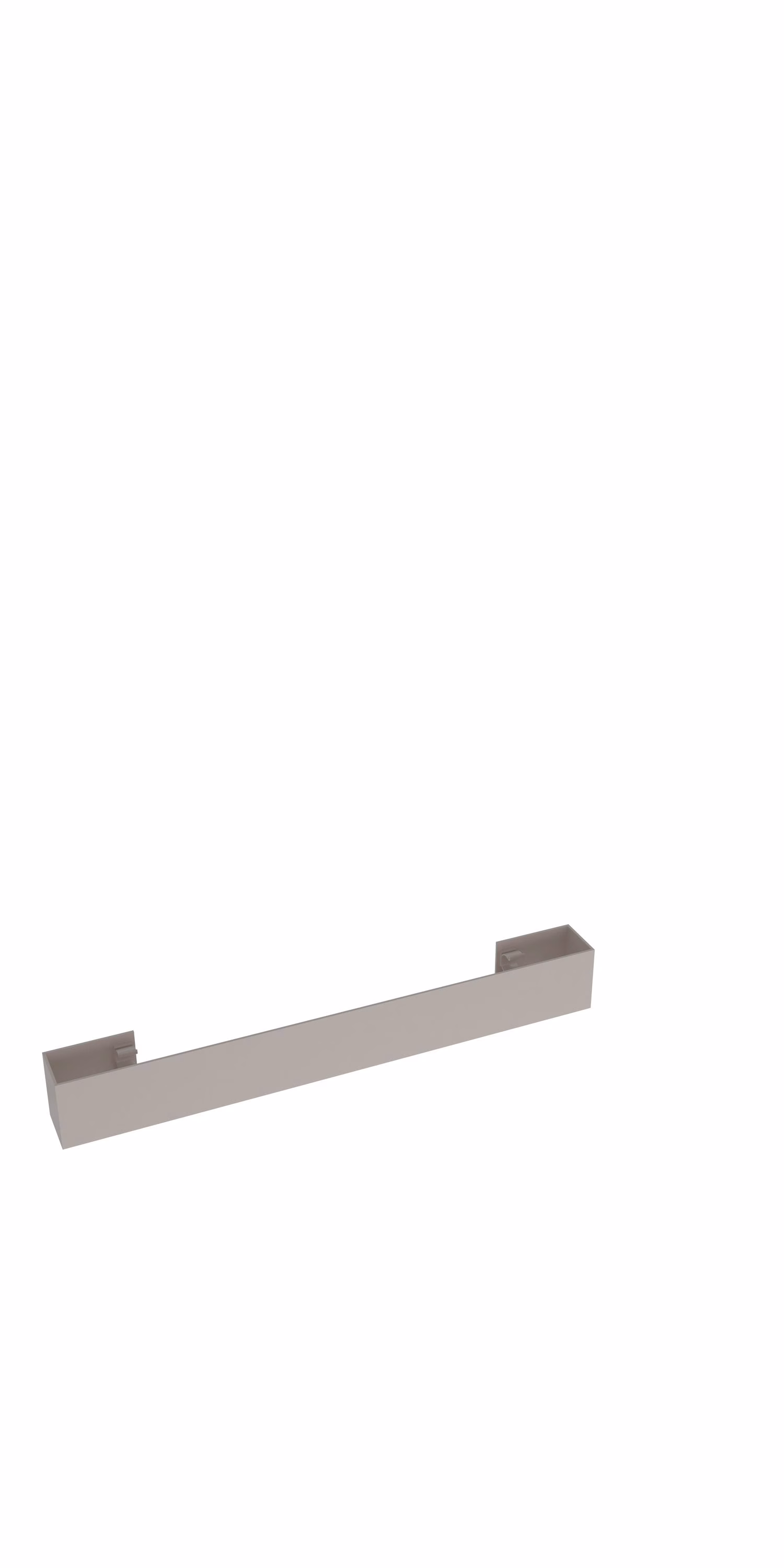 Porte-serviettes carré MERT 500 mm, blanc signalisation RAL 9016, finition lisse brillante, forme carrée - fixation par clips de la marque MERT Porte-serviettes carré MERT, type : blanc trafic RAL 9016, de la catégorie porte-serviettes, référence W-HHALTER-ECKIG-50-W