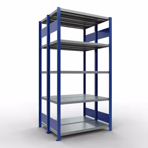 Grundregal, Doppelregal, Fachbodenregal Stecksystem MULTIplus250, 2000 x 1000 x (2x400) mm (HxBxT), 2x5 Fachböden, Längenriegel, RAL 5010 enzianblau von der Marke Schulte Lagertechnik Grundregal, Doppelregal, Fachbodenregal Stecksystem MULTIplus250, 2000 x 1000 x (2x400) mm (HxBxT), 2x5 Fachböden, Längenriegel, RAL 5010 enzianblau aus der Kategorie Doppelregale mit der Artikelnummer 33240-B