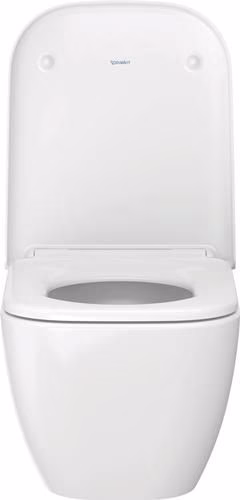 Abattant de toilettes Happy D.2 blanc avec mécanisme de fermeture amortie, charnières en acier inoxydable, DURAVIT