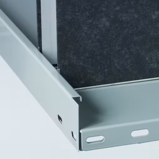 Anbauregal, Büro-Fachbodenregal Schraubsystem MULTIplus85, 1800 x 1000 x 300 mm (HxBxT), 5 Fachböden, RAL 7035 lichtgrau, mit Anschlagleiste von der Marke Schulte Lagertechnik aus der Produktreihe Büroregale