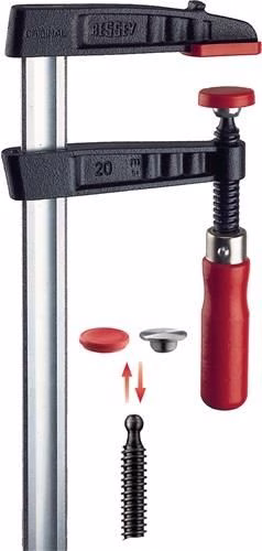 Temperguss-Schraubzwinge TGK Spannweite 400 mm Ausladung 120 mm Holzgriff 35x11 mm BESSEY von der Marke Bessey Temperguss-Schraubzwinge TGK/TG BESSEY aus der Kategorie Schraubstock & Zwingen mit der Teilenummer 4000831399