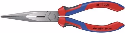 Flachrundzange Länge 200mm poliert gerade Comfort-Griff KNIPEX