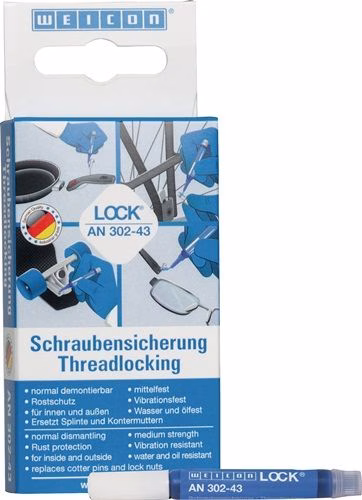 Schraubensicherung WEICONLOCK® AN 302-43 3 ml mittelfest hochviskos blau DVGW, KTW, NSF S4 Mini-Pen WEICON von der Marke Schraubensicherung WEICON aus der Kategorie Montagekleber mit der Teilenummer 4000349508