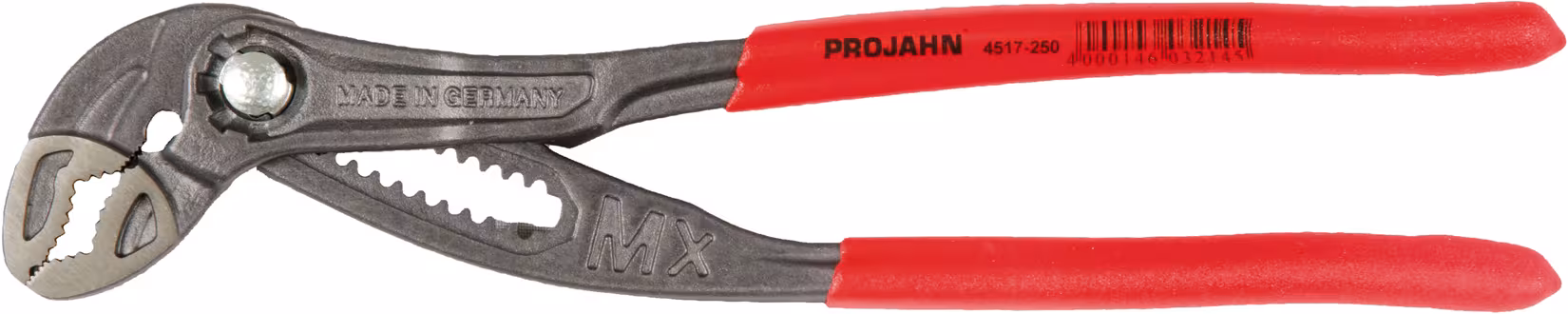 Wasserpumpenzange 300 mm "MAXI MX" von der Marke PROJAHN Wasserpumpenzange mit Druckknopfverstellung Typ Variante: Wasserpumpenzange 300 mm "MAXI MX" aus der Kategorie Wasserpumpen- und Rohrzangen mit der Artikelnr. 4517-300