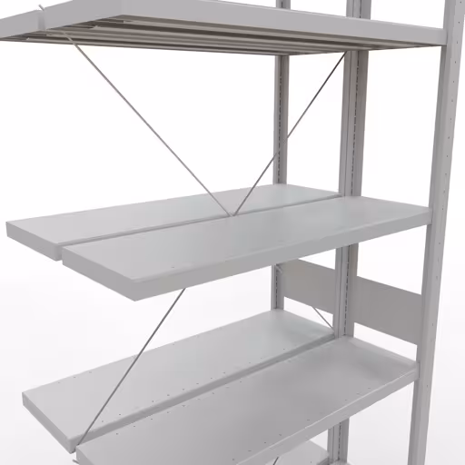 Zusatzbild des Artikels Anbauregal, Doppelregal, Fachbodenregal Stecksystem MULTIplus250, 3000 x 1000 x (2x300) mm (HxBxT), 2x7 Fachböden, Kreuzstrebe, RAL 7035 lichtgrau Zusatzbild des Artikels Anbauregal, Doppelregal, Fachbodenregal Stecksystem MULTIplus250, 3000 x 1000 x (2x300) mm (HxBxT), 2x7 Fachböden, Kreuzstrebe, RAL 7035 lichtgrau aus Doppelregale