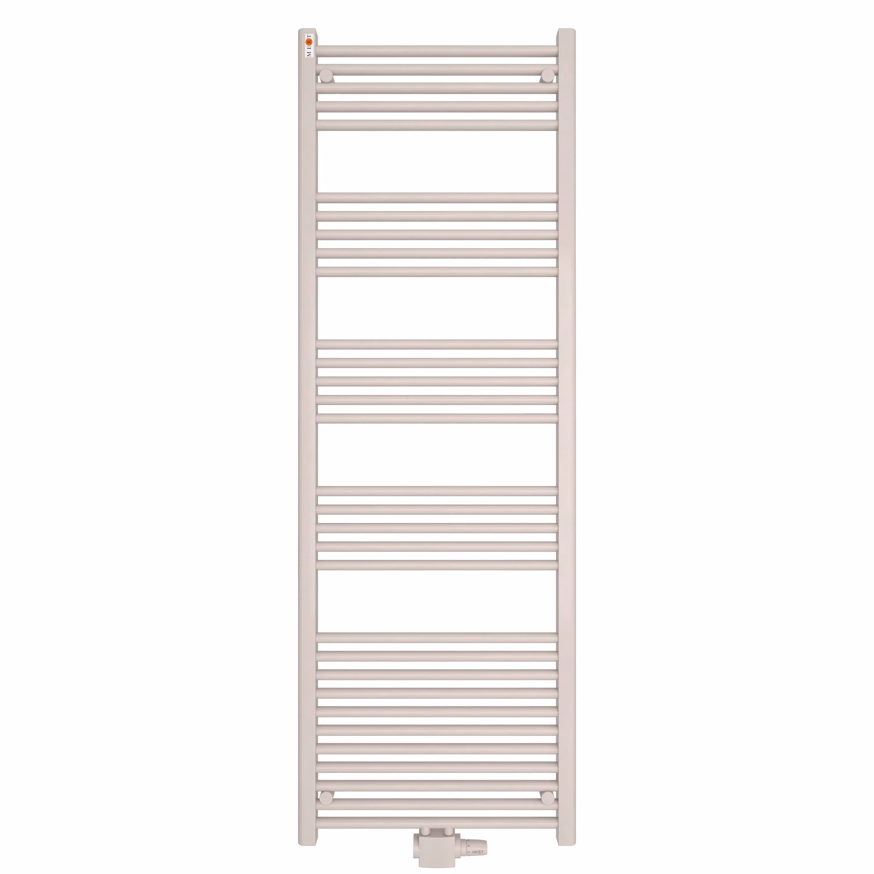 MERT Badheizkörper Comfort M, weiß, gerade, 600x1750mm, Anschluss in der Mitte 50 mm