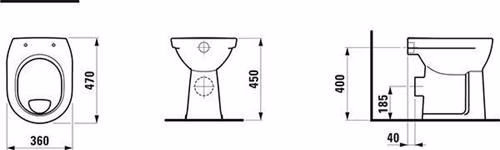 Laufen Stand-WC LAUFEN PRO flach 6 Liter weiß aus der Kategorie Stand-WC mit der Teilenummer 6000647991