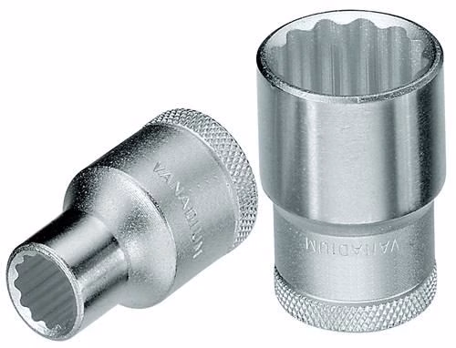 Douille à sertir D 19 1/2 pouce 12 pans SW 36 mm longueur 44,5 mm GEDORE par Gedore Douille métrique GEDORE 1/2" à 12 pans, D 19, de la catégorie des coffrets de douilles 1/2", référence 4000778668