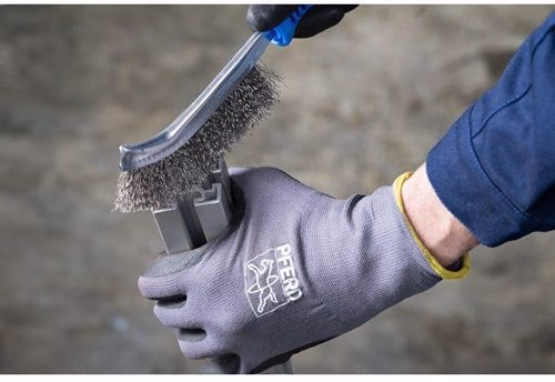 Handbürste HBG 10 INOX Länge 265 mm 0,3 mm Edelstahldraht (INOX) Besatzlänge 25 mm PFERD TOOLS