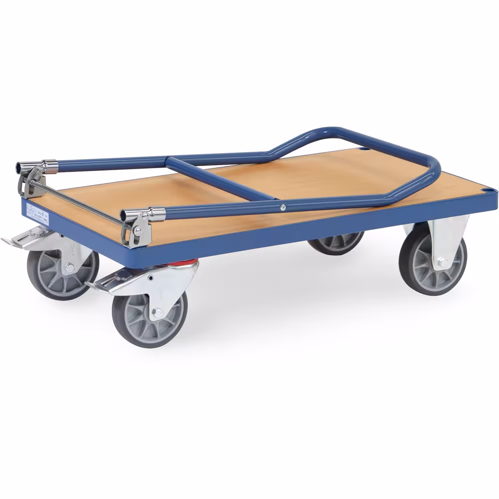 Produktgruppe Klappwagen Multi-Vario Klappwagen aus Stahlrohr und Profilstahl geschweißt, pulverbeschichtet brillantblau RAL 5007 Klappwagen 2500-K Breite 500 mm, Länge 850 mm von der Marke Fetra aus der Kategorie Transportsysteme