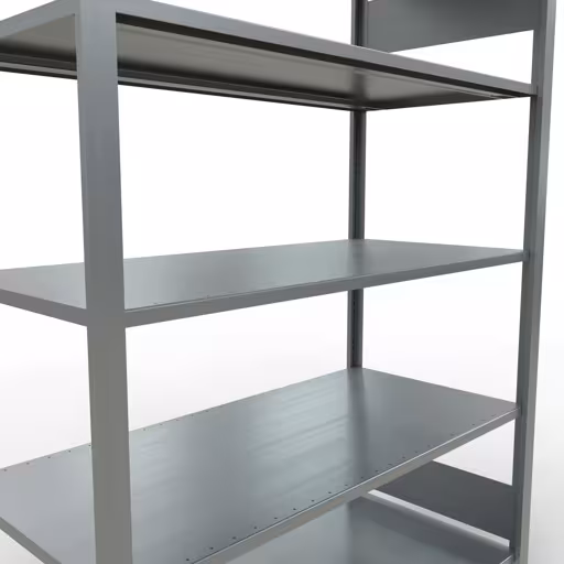 Abbildung Nr 11 des Artikels Grundregal, Büro-Fachbodenregal Stecksystem MULTIplus150, 1800 x 1300 x 600 mm (HxBxT), 5 Fachböden, Längenriegel, verzinkt, ohne Mittelanschlag aus der Produktgruppe Büroregale von der Marke Schulte Lagertechnik