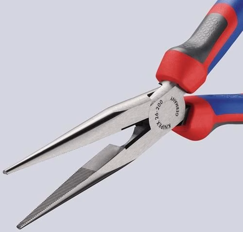 Flachrundzange Länge 200mm poliert gerade Comfort-Griff KNIPEX