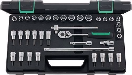 Set di 37 chiavi a bussola 45/49/32/5TX, 3/8 di pollice, 8-19 mm, 30 denti, 12 punte, di Stahlwille Set di 37 chiavi a bussola 45/49/32/5TX, 3/8 di pollice, 8-19 mm, 30 denti, 12 punte, STAHLWILLE, dalla categoria assortimento di chiavi a bussola da 3/8", codice articolo 4000826324