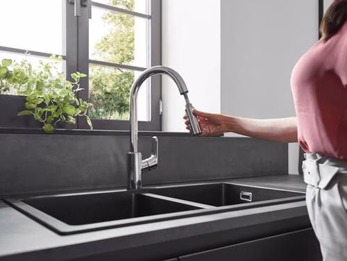 Detailbild 3984748 Hansgrohe Einhebel-Küchenmischer 240 FOCUS DN 15, mit Ausziehbrause chrom