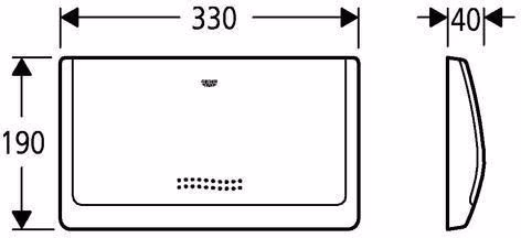 Betätigungsplatte Classic 330 330x190mm alpinweiß für Spülkästen 6-9l GROHE