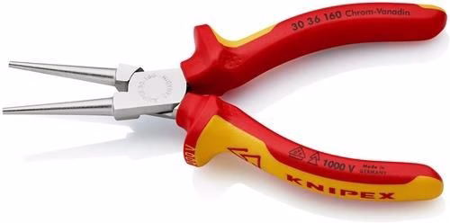 Detailbild 3968092 Langbeckzange Gesamtlänge 160mm Form 3 Kopf verchromt lang,rund VDE Mehrkomponenten -Hüllen KNIPEX