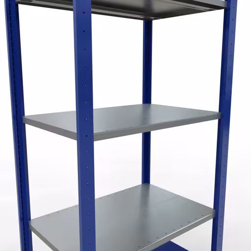 Grundregal, Fachbodenregal Stecksystem MULTIplus150, 2000 x 750 x 500 mm (HxBxT), 5 Fachböden, Längenriegel, RAL 5010 enzianblau/verzinkt/verzinkt aus der Kategorie Grundregal mit der GTIN 4004514280343 Grundregal, Fachbodenregal Stecksystem MULTIplus150, 2000 x 750 x 500 mm (HxBxT), 5 Fachböden, Längenriegel, RAL 5010 enzianblau/verzinkt/verzinkt von der Marke Schulte Lagertechnik aus der Produktreihe Stecksystem
