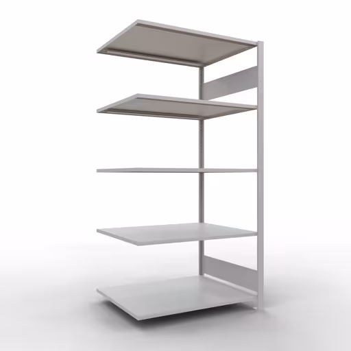 Anbauregal, Fachbodenregal Stecksystem MULTIplus150, 2000 x 1000 x 800 mm (HxBxT), 5 Fachböden, Längenriegel, RAL 7035 lichtgrau von der Marke Schulte Lagertechnik Anbauregal, Fachbodenregal Stecksystem MULTIplus150, 2000 x 1000 x 800 mm (HxBxT), 5 Fachböden, Längenriegel, RAL 7035 lichtgrau aus der Kategorie Anbauregal mit der Artikelnummer 32685-LR