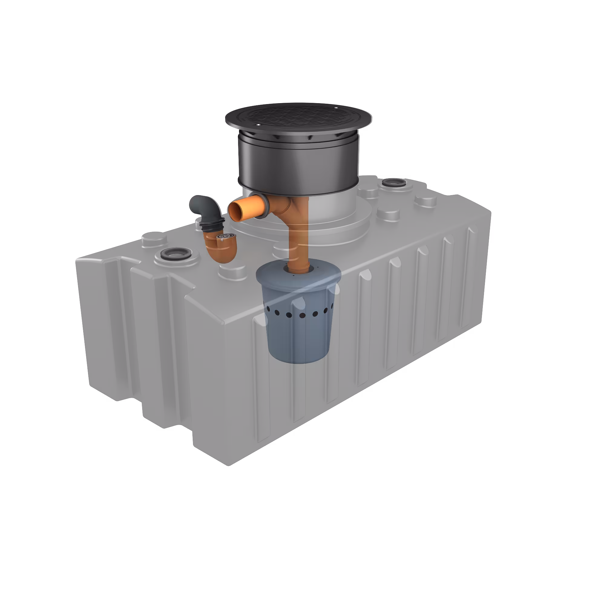 Zusatzbild des Artikels GreenLife Flachtank 2.000 l mit Biovitor, Ausgleichsdom, Abdeckung, 3 Anschlüssen Zusatzbild des Artikels GreenLife Flachtank 2.000 l mit Biovitor, Ausgleichsdom, Abdeckung, 3 Anschlüssen aus Regenwassernutzung