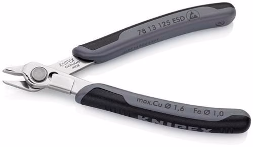 Detailbild 4045399 Elektronische zijsnijtang Super-Knips® Lengte 125 mm Vorm 1 Facet niet gepolijst KNIPEX