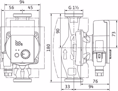 Nassläufer-Hocheffizienzpumpe Yonos PICO plus 25/1-4, G11/2, 15W WILO