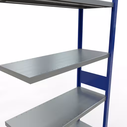 Anbauregal, Fachbodenregal Stecksystem MULTIplus330, 3000 x 1000 x 400 mm (HxBxT), 7 Fachböden, Längenriegel, RAL 5010 enzianblau/verzinkt aus der Kategorie Anbauregal mit der GTIN 4004514285669 Anbauregal, Fachbodenregal Stecksystem MULTIplus330, 3000 x 1000 x 400 mm (HxBxT), 7 Fachböden, Längenriegel, RAL 5010 enzianblau/verzinkt von der Marke Schulte Lagertechnik aus der Produktreihe Stecksystem