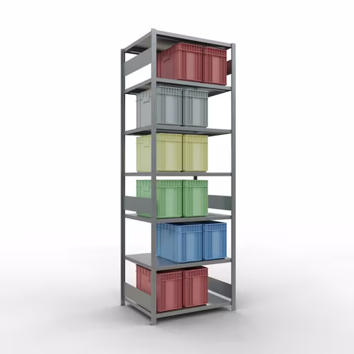 Produktbild Nr 15 des Artikels Grundregal, Fachbodenregal Stecksystem MULTIplus330, 3000 x 1000 x 800 mm (HxBxT), 7 Fachböden, Längenriegel, verzinkt Abbildung Nr 15 des Artikels Grundregal, Fachbodenregal Stecksystem MULTIplus330, 3000 x 1000 x 800 mm (HxBxT), 7 Fachböden, Längenriegel, verzinkt aus der Produktgruppe Stecksystem von der Marke Schulte Lagertechnik