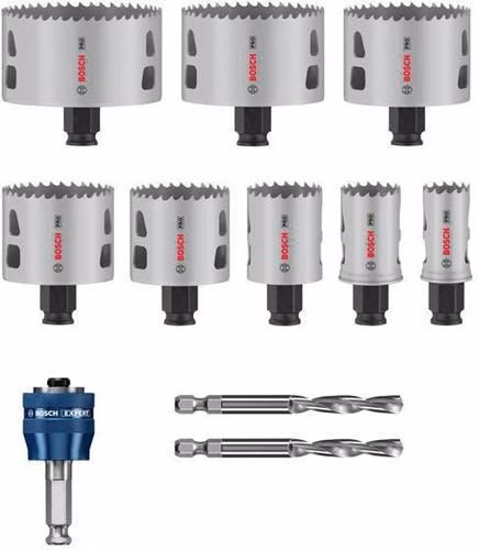 Lochsägen-Set PRO Multi Material PC Plus 11-teilig 25,32,40,54,60,68,76,86mm T.44mm