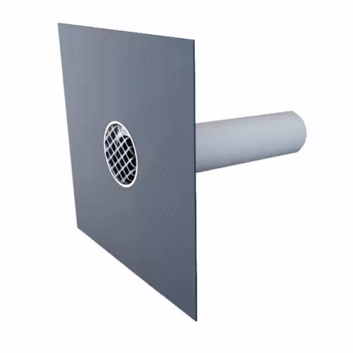Flavent noodoverstorten DN 75 met kunststof huls voor Bauder Thermofol D grijs van Klöber Flavent noodoverstorten, ongeïsoleerde dakdoorvoeren, artikelnr. KF6532-3-20