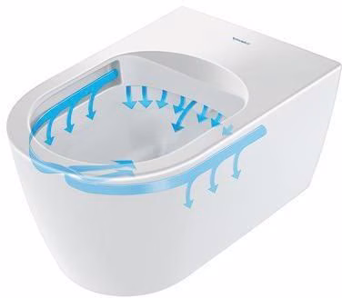 Detailbild 4042978 Duravit Wand-WC-Set ME by Starck, rimless, Durafix Tiefspüler, weiß, inklusive WC-Sitz mit Absenkautomatik